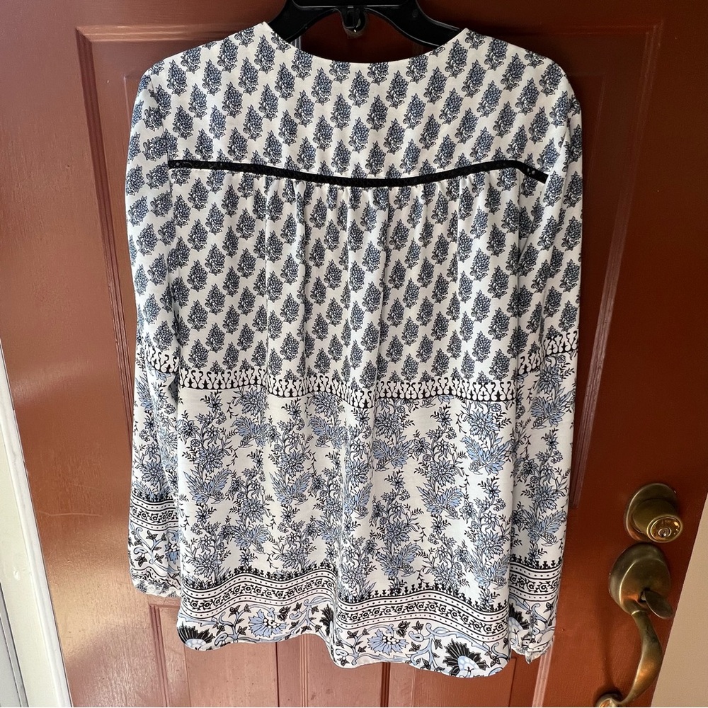 INC International Concepts blouse - blue and white - Picture 4 of 4